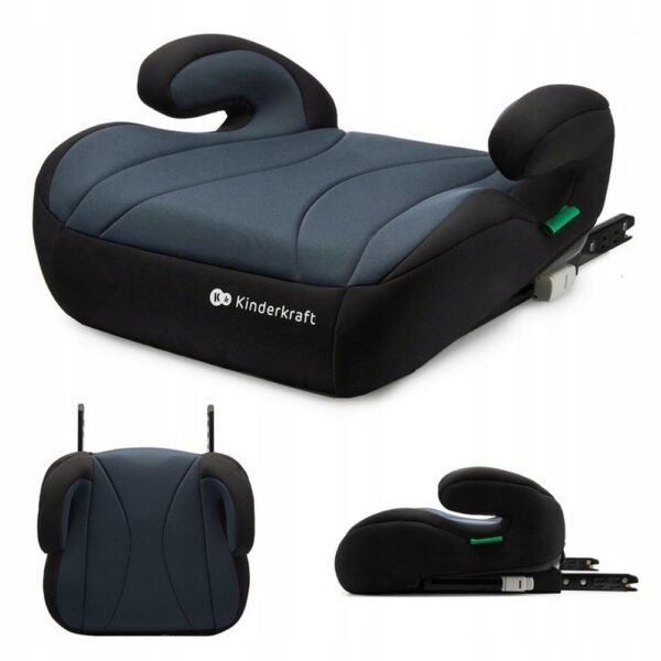 The Kinderkraft i-Boost car pad is a practical booster seat designed to elevate children safely in the car. With a sturdy build and compact design in black, it ensures optimal seat belt positioning for children in need of a height boost.
