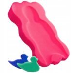 A soft sponge mattress designed to fit in bathtubs, providing comfort and support for babies during bath time. Easy to clean and made from baby-safe materials.