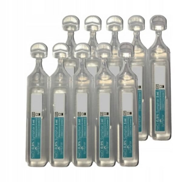 NaCl Physiological Salt 0.9% for Children and Infants (10 x 5ml) is a sterile saline solution designed for gentle nasal irrigation, wound cleaning, and eye care for babies and children. The 0.9% sodium chloride concentration makes it isotonic, which is safe for sensitive skin and mucous membranes.