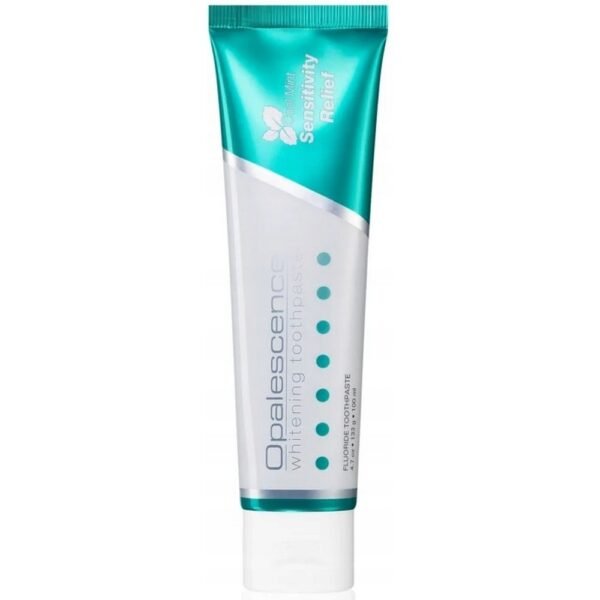Opalescence Sensitive Toothpaste Whitening, 133g, designed to gently whiten teeth while protecting sensitive areas. Effectively removes discolorations and stains, leaving your teeth bright and your smile confident.
