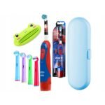 The Oral-B Stages Power Electric Toothbrush for Children (Car Theme Set) is designed to make brushing fun for kids. Featuring a child-friendly, ergonomic handle and a gentle brushing action, it effectively cleans teeth while promoting good oral hygiene habits.