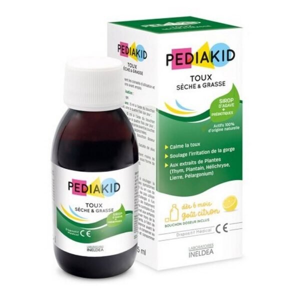 cough-PEDIAKID TOUX SECHE & GRASSE syrup 125ml, sore throat-PEDIAKID TOUX SECHE & GRASSE syrup 125ml,respiratory tract-PEDIAKID TOUX SECHE & GRASSE syrup 125ml,cold-PEDIAKID TOUX SECHE & GRASSE syrup 125ml