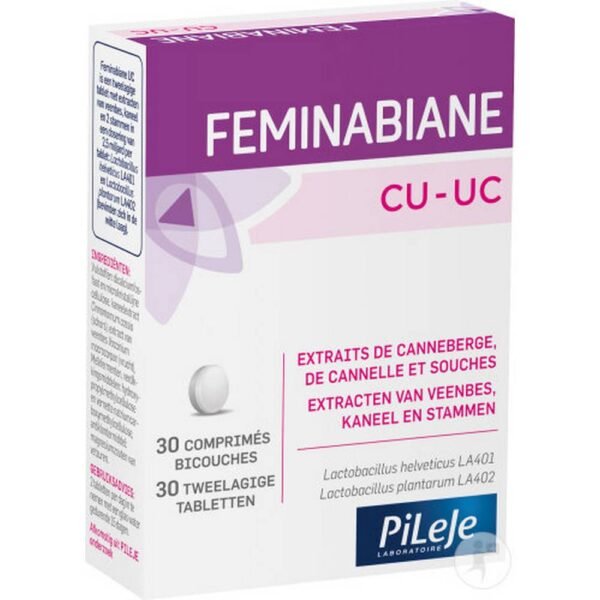 Food supplement formulated with extracts of cranberry, cinnamon and 2 microbiotic strains