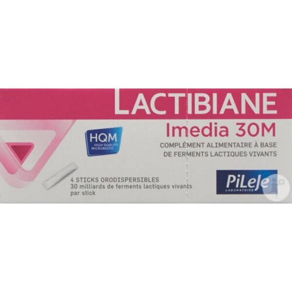 Food supplement based on 4 microbiotic strains dosed at 30 billion per stick