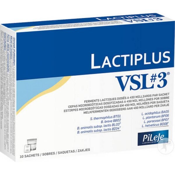 Food supplement based on 8 strains, dosed at 450 billion per sachet