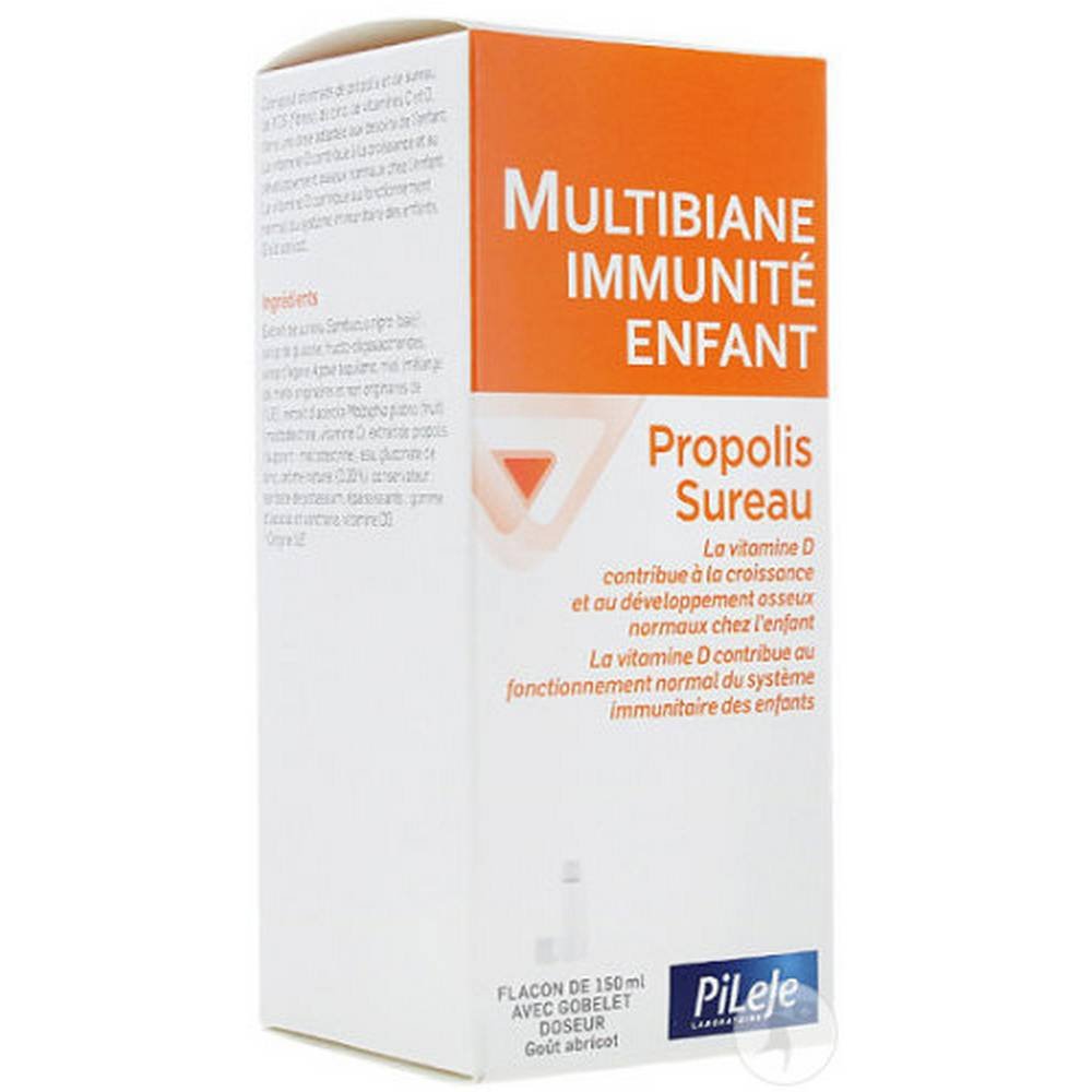 pileje multibiane child immunity 150 La vitamine D contribue au fonctionnement normal du système immunitaire chez l'enfant.