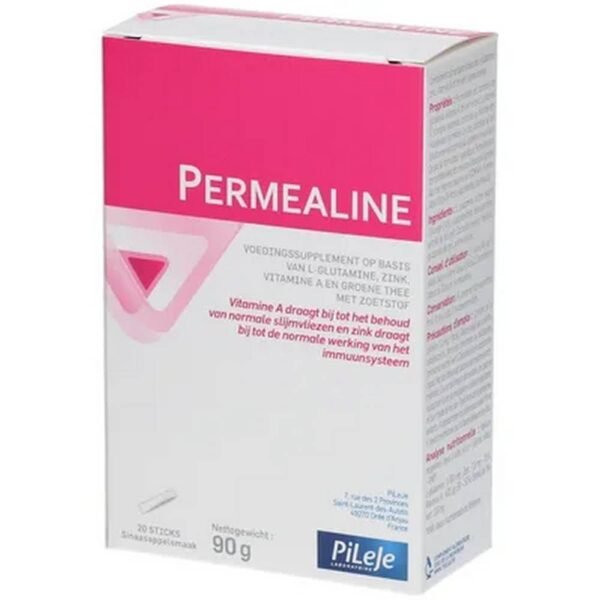 Permealine is composed of glutamine, zinc, vitamin A and green tea.