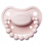 Silicone pacifier designed for newborns, offering ergonomic support for optimal positioning. Safe, gentle, and BPA-free.