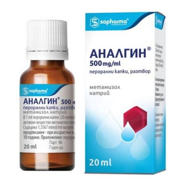 Dolor de cabeza -Sopharma nalgin Oral drops, 500 mg/ml,