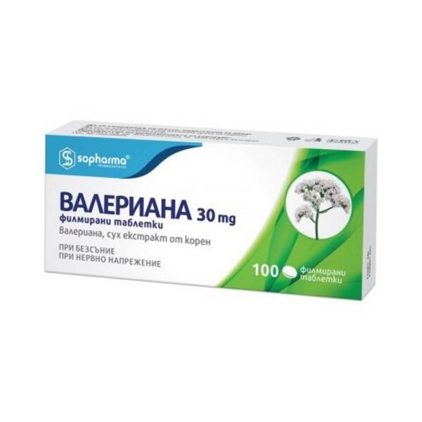 Nervous tension -Sopharma Valeriana, 30 mg,