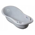 Spacious and sturdy gray bathtub featuring a duck design, perfect for children’s bath time. Made from high-quality, child-safe materials.