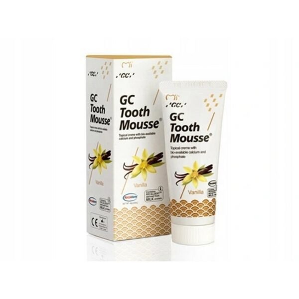 Tooth Mousse Paste - Cream, 35 ml, Vanilla flavor, a fluoride-free remineralizing paste that helps to strengthen and protect tooth enamel using Recaldent™ (CPP-ACP). Ideal for sensitive teeth and overall oral health.