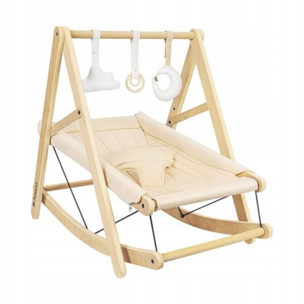 This versatile wooden rocker deckchair is designed for children, offering both comfort and fun. The 2-in-1 design allows it to function as a rocking chair and a stable seat. Crafted from high-quality materials, it's lightweight yet sturdy, making it easy to move around.