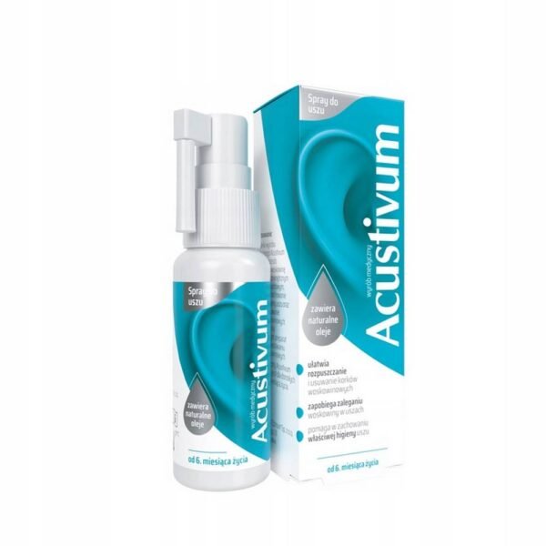 removal of earwax plugs-Acustivum ear spray Zdrovit 20ml,helps protect ears from infections-Acustivum ear spray Zdrovit 20ml,facilitates the dissolution-Acustivum ear spray Zdrovit 20ml,ear hygiene-Acustivum ear spray Zdrovit 20ml