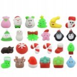Advent Calendar with Mochi Squishy 24 Anti-Stress Surprises – 24 soft mochi squishy toys hidden behind each door, perfect for stress relief and tactile fun throughout the holiday season.