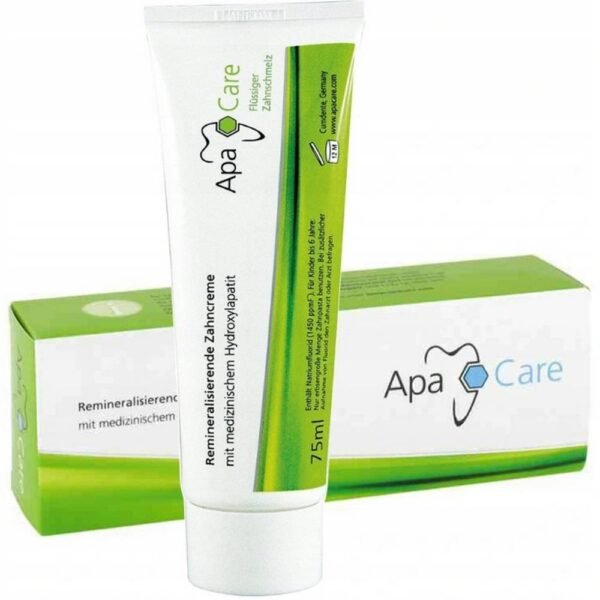 enamel-APACARE REMINERALIZING TOOTHPASTE ENAMEL REBUILDING 75ml, supports the removal of discolorations-APACARE REMINERALIZING TOOTHPASTE ENAMEL REBUILDING 75ml,increasing protection against caries-APACARE REMINERALIZING TOOTHPASTE ENAMEL REBUILDING 75ml,hypersensitivity-APACARE REMINERALIZING TOOTHPASTE ENAMEL REBUILDING 75ml