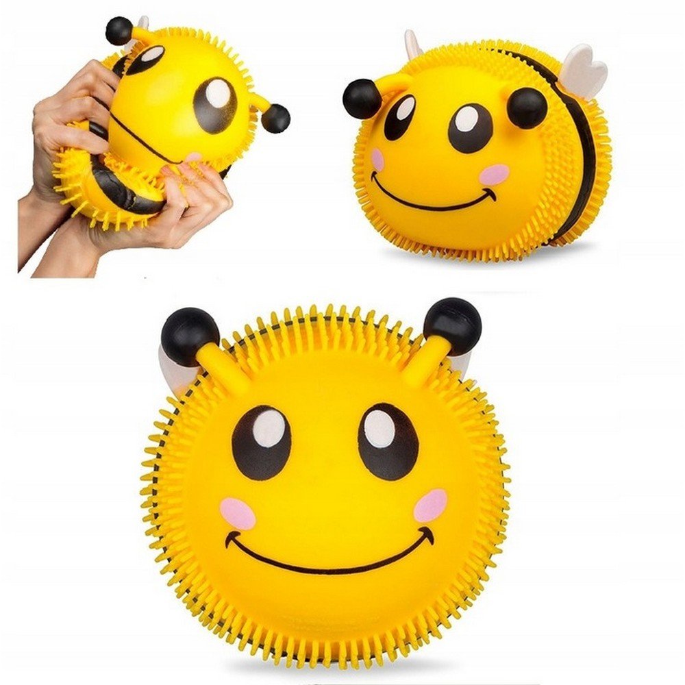 ball with hair sensory squishy toy bee Boule à poils, jouet sensoriel doux en forme d'abeille. Doux et amusant à presser, il procure une expérience tactile relaxante, tandis que les cheveux ludiques ajoutent un élément sensoriel unique.