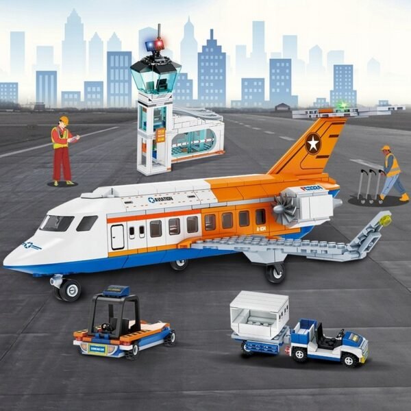 A versatile 3-in-1 building set that lets you create a passenger plane, an airport scene, or a helicopter with 711 pieces. Perfect for encouraging imaginative play and fine motor skills.