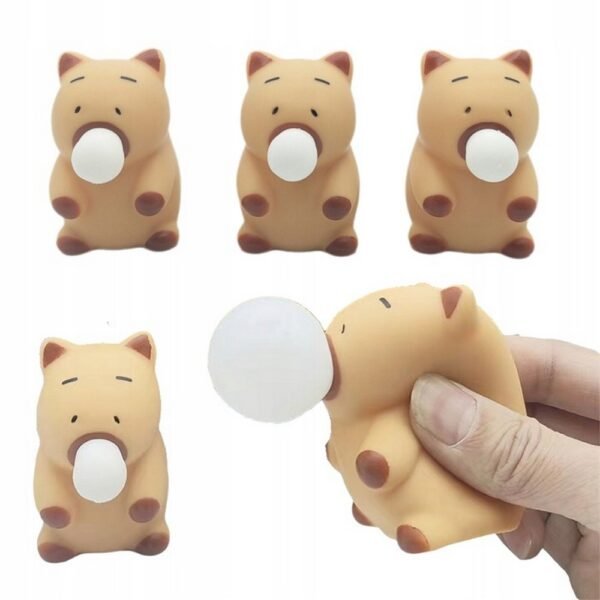 Capybara decompression squeeze toy, a cute and relaxing stress-relief toy. This soft, squeezable capybara helps to relieve tension and anxiety, providing a calming tactile experience.