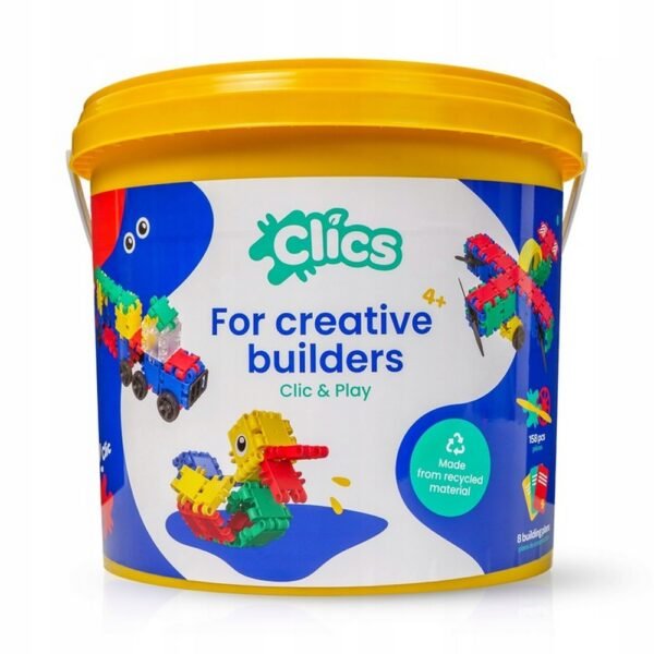 A versatile set of 160 colorful building pieces that can be combined in 8 different ways, offering endless creative possibilities. Ideal for developing problem-solving skills and imagination.