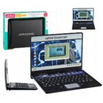Computer Educational Laptop for Children PL-ANG 98 Toys Language Learning is an interactive learning device designed for kids. It offers 98 educational games and activities, focusing on language learning, including English and Polish.