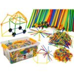 Construction Straws, Blocks, Sticks – approx. 1000 pieces. A versatile building set for creating endless structures and designs. Promotes creativity, problem-solving, and fine motor skills in children.