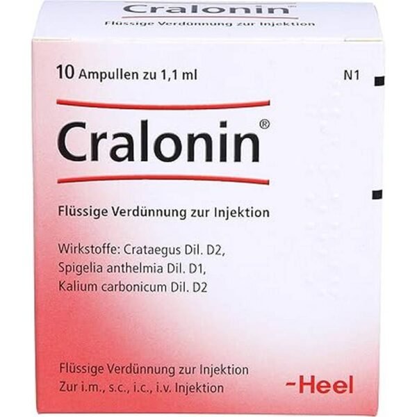 nervous cardiac disorders-CRALONIN Ampoules ,10,piercing cardiac pain-CRALONIN Ampoules ,10 ,anginose complaints-CRALONIN Ampoules ,10,geriatric heart-CRALONIN Ampoules ,10
