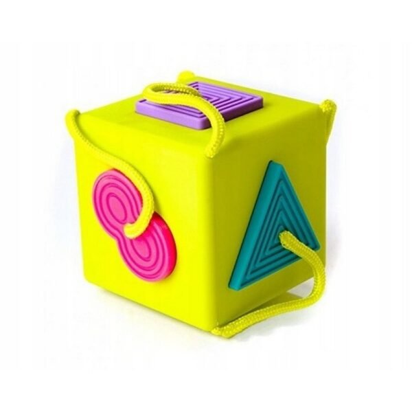 The Oombee Cube is a fun and colorful sorting toy that helps toddlers develop fine motor skills, shape recognition, and problem-solving. With its easy-to-handle pieces and engaging design, this toy encourages hands-on learning and imaginative play.
