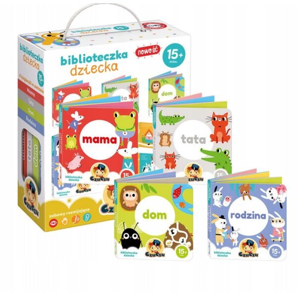 CZUCZU Child's Library Set of 4 Books – a set of four educational books designed for young children. Each book features engaging illustrations and content that helps develop language skills, cognitive abilities, and early learning concepts. Perfect for reading together and fostering a love of books in young readers.