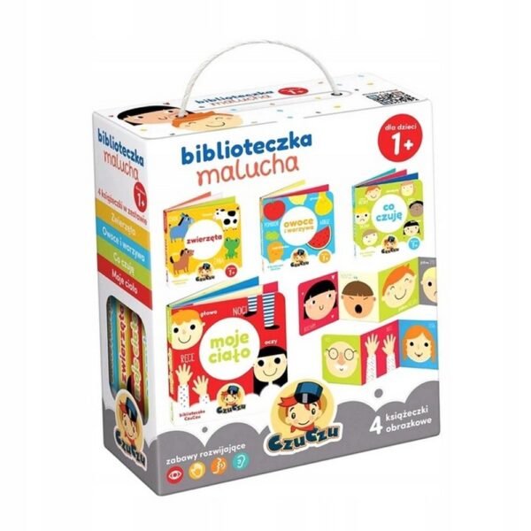 A set of interactive learning tools designed for children aged 1 and up, featuring colorful, engaging materials like cards, books, or puzzles.
