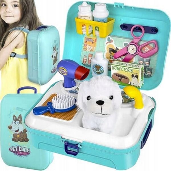 Dog Bathing Set – a fun toy set that includes everything needed to give a dog a bath, offering an interactive and playful experience for kids. Perfect for pet lovers and imaginative play.
