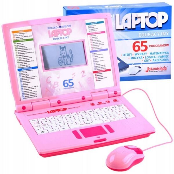 Educational Laptop Polish English 65 Functions ZA3321 is a learning laptop designed for children, featuring 65 different functions to help them learn both Polish and English.