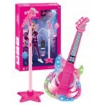 Electric Guitar Karaoke Microphone for Children – a toy guitar and microphone combo designed for kids to sing and play music. It helps develop musical skills, rhythm, and creativity while offering hours of fun.