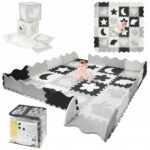A large, 36-piece foam puzzle mat that can be arranged to create a cushioned and colorful play area, perfect for learning and safe play.