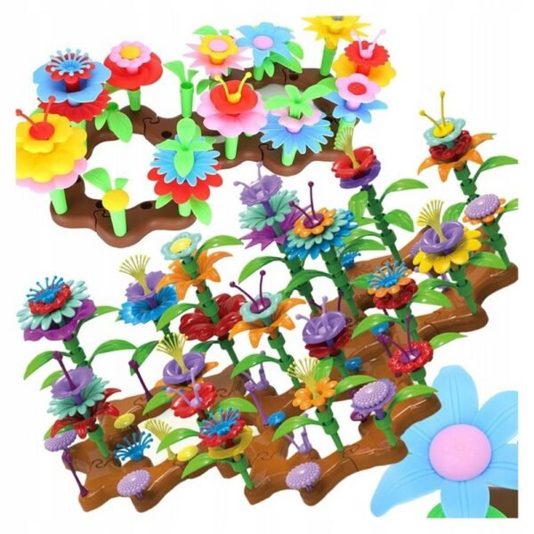 A 148-piece set for building colorful flower designs, enhancing creativity and fine motor skills in children.