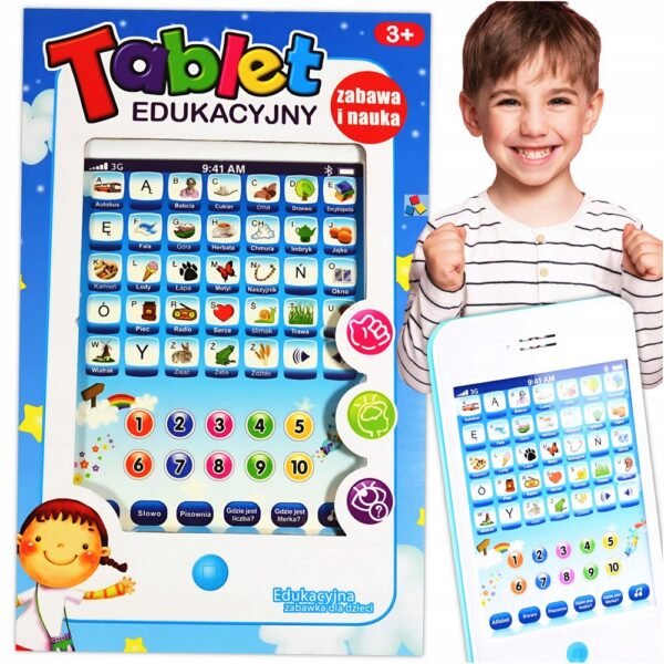 Graphic Educational Tablet for Children Touch Large Polish Version is a touchscreen tablet designed for kids, offering educational games and activities in Polish to enhance learning and creativity.