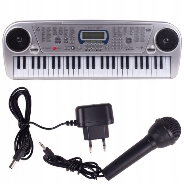 Keyboard Organ Piano with Microphone and LED Display – features 54 keys for playing, perfect for young musicians to learn and have fun. Includes a microphone for interactive music sessions.