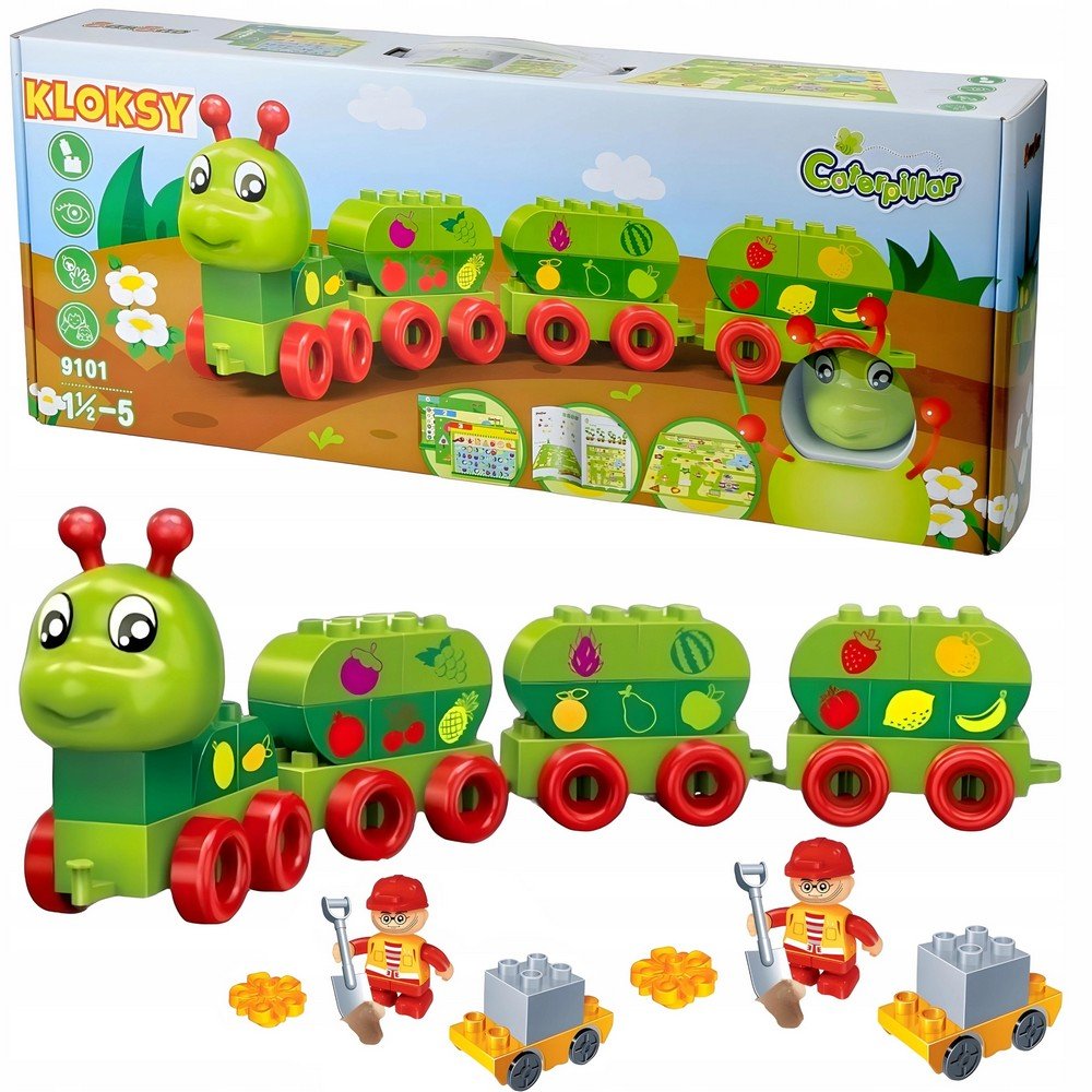 large blocks train abc game sensory educational montessori puzzle 49cm BIG BLOCK TRAIN ABC GAME - un puzzle éducatif Montessori sensoriel mesurant 49 cm. Fabriqué en Pologne, parfait pour enseigner les lettres et les concepts de base par le jeu tactile. Stimule la motricité fine, la coordination œil-main et l'apprentissage précoce.