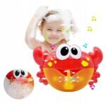 This playful Bubble Crab toy creates soft, frothy foam in the bathtub, turning bath time into a bubbly adventure. Its cute crab design is sure to delight children, while its easy-to-use mechanism makes bath time fun and interactive. Safe, colorful, and made in China, it's a perfect addition to any child's bath routine.