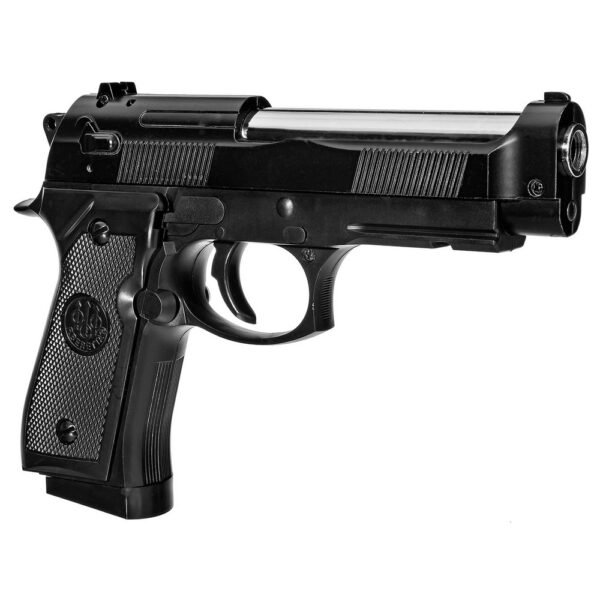 METAL GUN REPLICA BERETTA C19 BALLS SILENCER — metal gun replica of the Beretta C19 with a silencer and plastic balls included. Durable construction, realistic design, and enhanced shooting accuracy. Perfect for training and collecting.