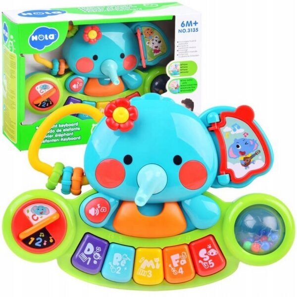 Musical Piano Elephant Colorful Toy ZA3008 – a vibrant, interactive elephant-shaped piano designed for young children to explore music and develop motor skills.