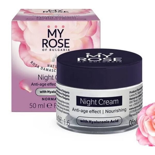 moisturizes -My Rose of Bulgaria Anti-age effect Night Cream 50ml, nourishes-My Rose of Bulgaria Anti-age effect Night Cream 50ml,soft-My Rose of Bulgaria Anti-age effect Night Cream 50ml, tender-My Rose of Bulgaria Anti-age effect Night Cream 50ml