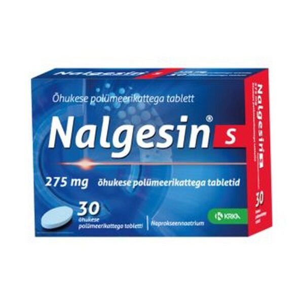 Nalgesin S 275mg film-coated tablets 30x1 II is a nonsteroidal anti-inflammatory drug (NSAID) containing 275 mg of naproxen per tablet. It is used to relieve pain and inflammation associated with conditions such as headaches, muscle pain, dental pain, arthritis, and menstrual pain.