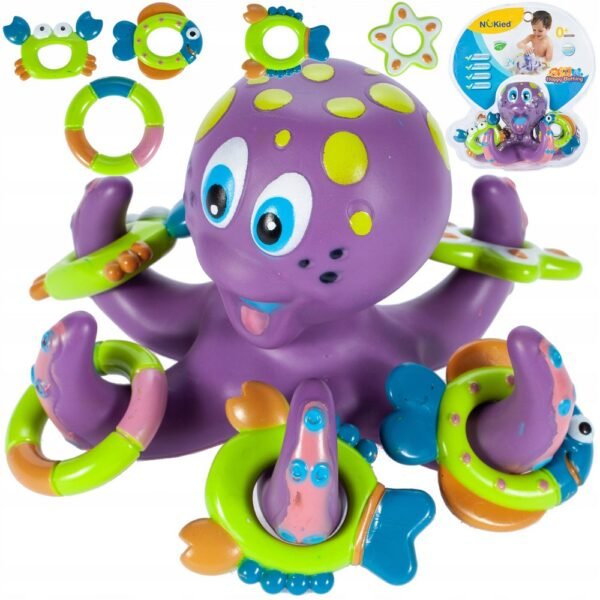 Ce jouet amusant de poulpe flottant, également connu sous le nom de ""Ringo"", ajoute une touche ludique à l'heure du bain. Son design vibrant et sa fonction flottante le rendent parfait pour que les enfants puissent s'amuser dans l'eau. Sûr, divertissant et fabriqué en Chine pour un plaisir sans fin à l'heure du bain.