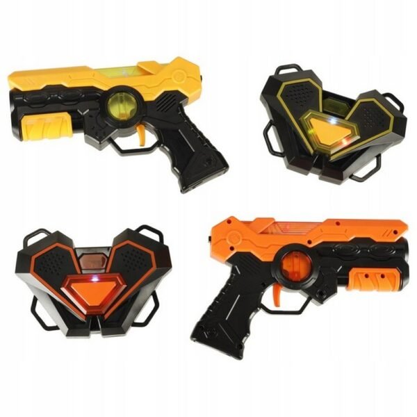Paintball Laser Gun x 2 + Interactive Shield x 2 LASER TAG — set of two paintball laser guns and two interactive shields for exciting laser tag battles. Features realistic design and interactive gameplay, perfect for team-based competitions and outdoor fun.