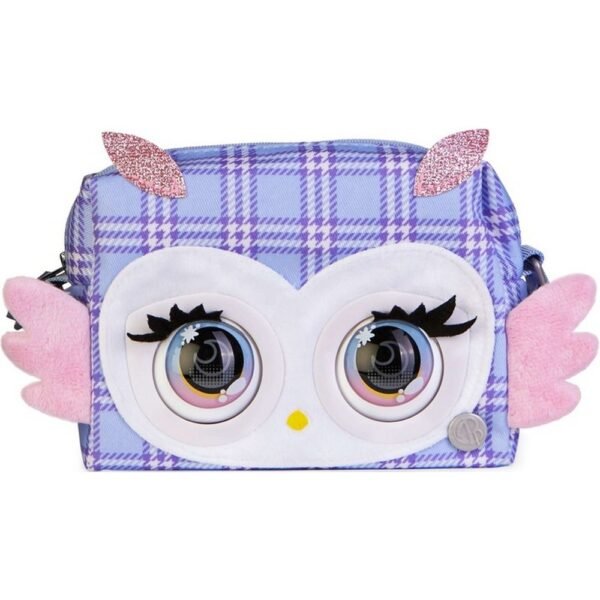Purse Pets Interactive Owl Hoot Couture Bag – a fun and fashionable interactive purse shaped like an owl, featuring animated eyes and sounds. Perfect for kids, this stylish bag doubles as a toy and accessory.