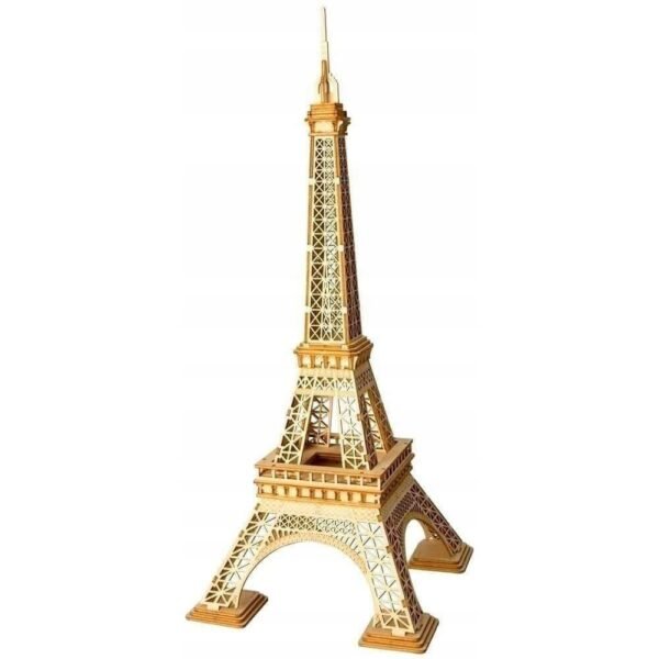 3D Puzzle Eiffel Tower by Robotime. This detailed wooden model allows you to assemble the iconic Eiffel Tower, offering a fun and creative challenge for puzzle enthusiasts.