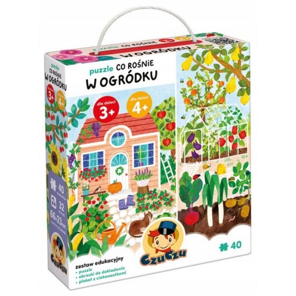 Puzzle "What Grows in CzuCzu Garden" is an educational puzzle designed for children, focusing on plants and nature. It helps young learners understand the concept of gardening and plant growth.