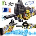 This fun and safe toy gun replicates the iconic P90 MP CS:GO rifle, designed for kids. It uses gel balls for a non-harmful, exciting shooting experience, perfect for outdoor games and action-packed fun.