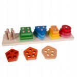 Sorter Puzzle Wooden Blocks Educational Sensory Toy for Children – a wooden puzzle set designed to help children develop problem-solving, shape recognition, and fine motor skills.